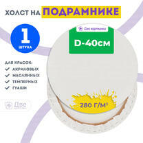 Без бренда «Холст Две картинки круглый 40 см на подрамнике» в Ижевске