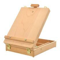 Без бренда «Коробка 6 шт.: Мольберт Две картинки этюдный ящик, настольный, хлопушка 55 см» в Ижевске