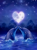 Без бренда «Дельфины под луной вида сердца (20шт)» в Ижевске