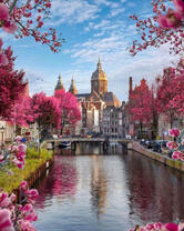 Вид на цветущий Амстердам