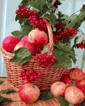 Без бренда «Плетёная корзина с калиной и яблоками» в Ижевске в интернет-магазине  Без бренда «Плетёная корзина с калиной и яблоками» в Ижевске