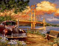 Без бренда «Американский автомобиль на фоне моста через залив» в Ижевске