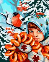 Девочка в снежном лесу