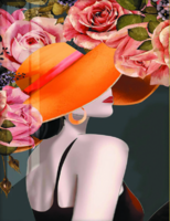 Без бренда «Дама в яркой шляпе и розы» в Ижевске в интернет-магазине  Без бренда «Дама в яркой шляпе и розы» в Ижевске