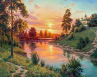 Без бренда «Вид на реку на закате» в Ижевске в интернет-магазине  Без бренда «Вид на реку на закате» в Ижевске
