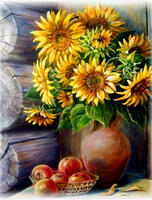 Без бренда «Кувшин с подсолнухами и корзинка с яблоками» в Ижевске